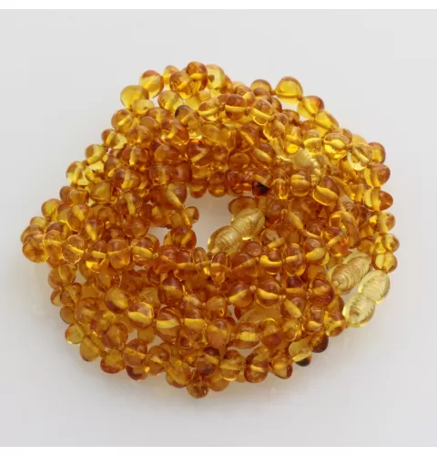 10 Honey BAROQUE Baltic amber adult bracelets 19cm