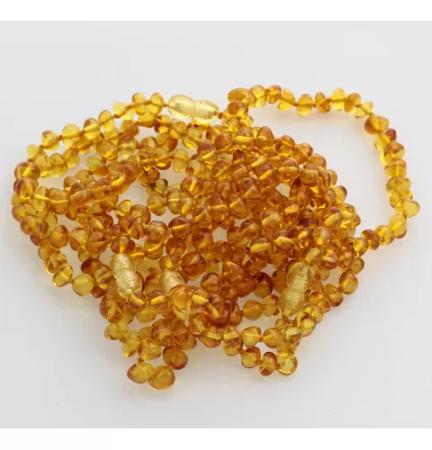 10 Honey BAROQUE Baltic amber adult bracelets 19cm