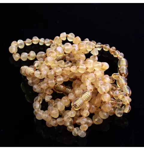 10 Milk BAROQUE Baltic amber teething bracelets 14cm