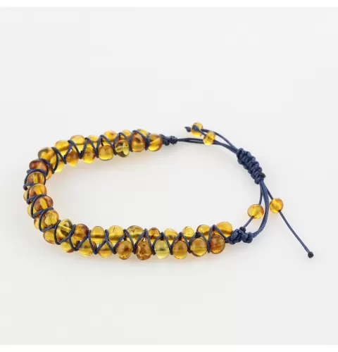 Shamballa Baltic Amber Bracelet for Adults