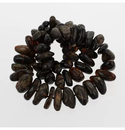 Large dark BAROQUE beads Baltic amber neclace 64cm