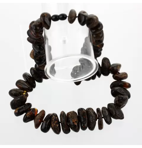 Large dark BAROQUE beads Baltic amber neclace 64cm