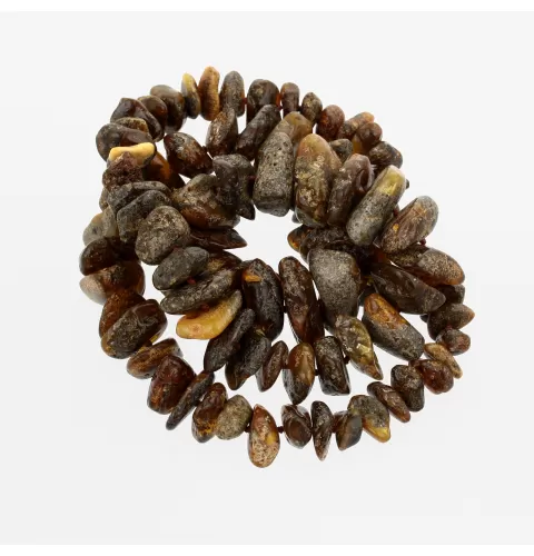 Large Dark Baltic amber beads necklace 63cm