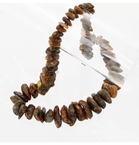 Large Dark Baltic amber beads necklace 63cm