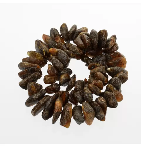 Large Dark Baltic amber beads necklace 62cm