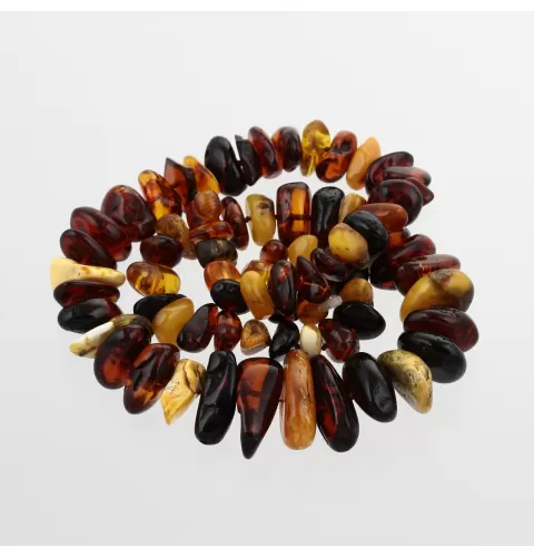 Large multi Baltic amber beads necklace 62cm