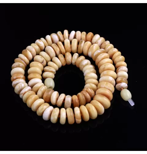 Milk BUTTONS Baltic amber necklace 46cm