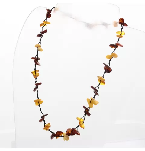 Lacey Baltic Amber Knotted Necklace 47cm
