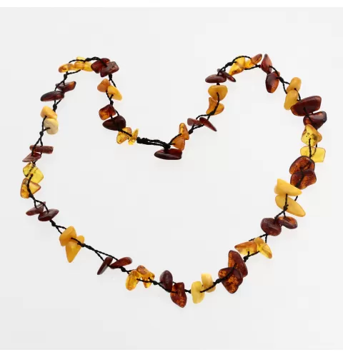 Lacey Baltic Amber Knotted Necklace 47cm