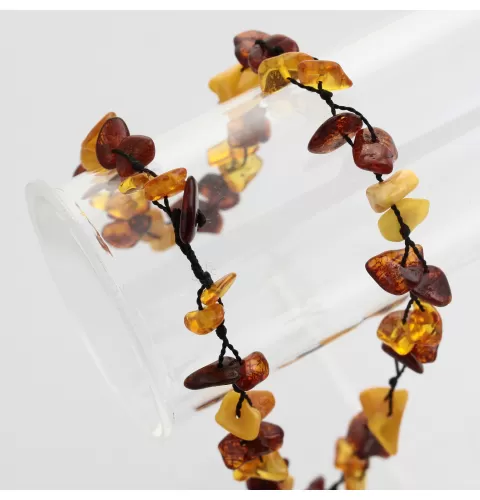 Lacey Baltic Amber Knotted Necklace 47cm