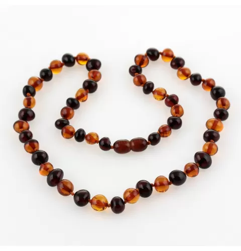 Multi BAROQUE beads Baltic amber necklace 45cm