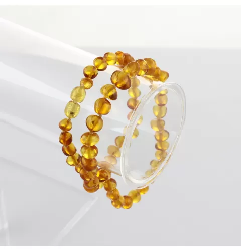 Honey BAROQUE Baltic amber necklace 45cm