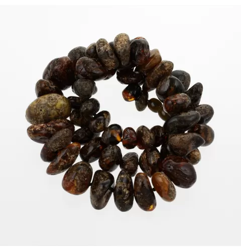 Large dark BAROQUE beads Baltic amber neclace 62cm