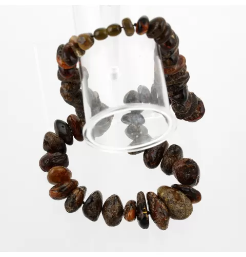 Large dark BAROQUE beads Baltic amber neclace 62cm