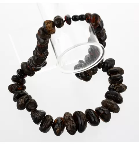 Large Dark BAROQUE beads Baltic amber necklace 62cm