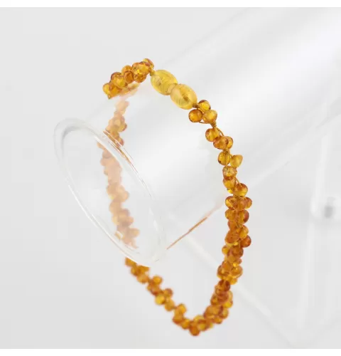 Multi-strand Baltic amber woven teething necklace 36cm
