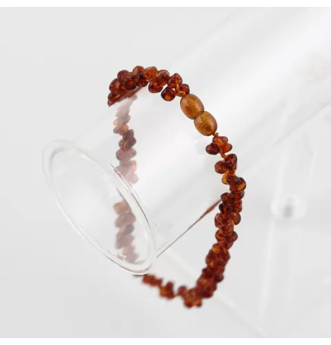 Multi-strand Baltic amber woven teething necklace 36cm