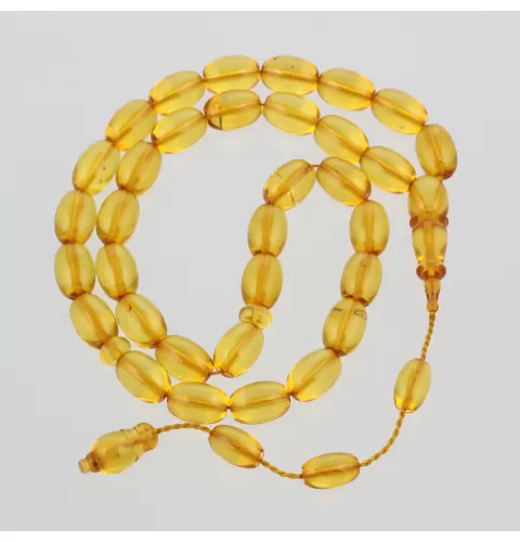 Islamic 33 Prayer OLIVE Baltic amber beads