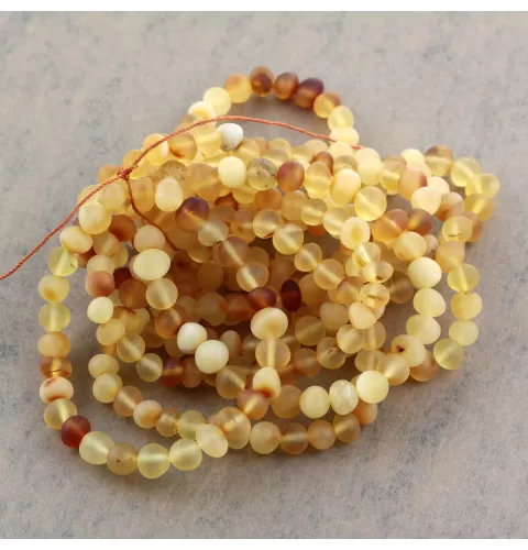 10 Raw Mix BAROQUE Baltic Amber Stretchy Bracelet 19cm