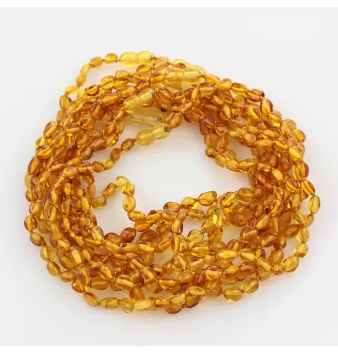 10 Honey BEANS teething Baltic amber necklaces 33cm