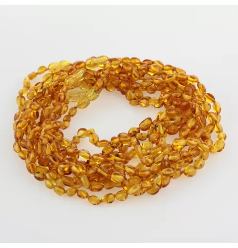 10 Honey BEANS teething Baltic amber necklaces 33cm