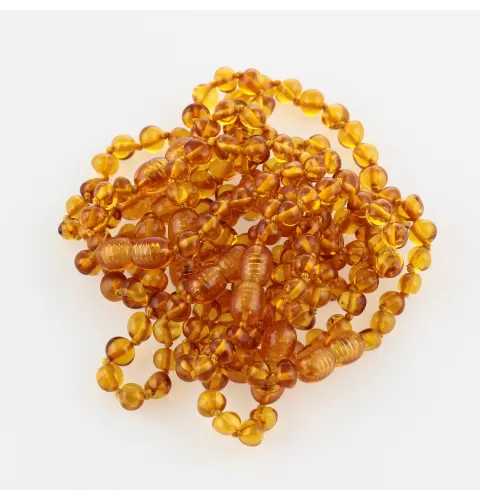 10 Honey BAROQUE Baltic amber teething bracelets 14cm