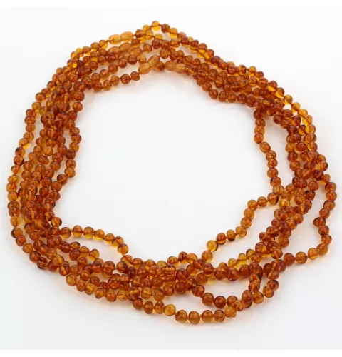 5 Honey BAROQUE Baltic amber adult necklaces 65cm