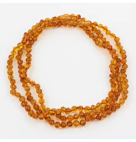 3 Honey BAROQUE Baltic amber adult necklaces 46cm
