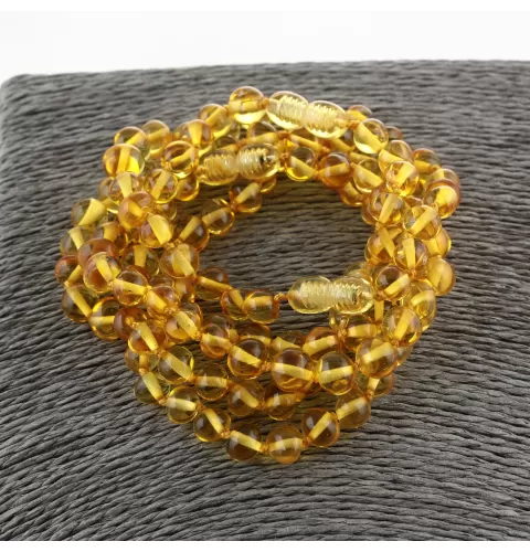 5 Lemon BAROQUE Baltic amber adult bracelets 20cm