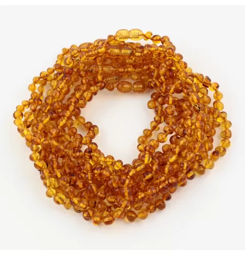 10 Honey BAROQUE Baltic amber teething necklaces 30cm