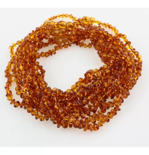 10 Honey NUGGETS Baltic amber teething necklaces 32cm
