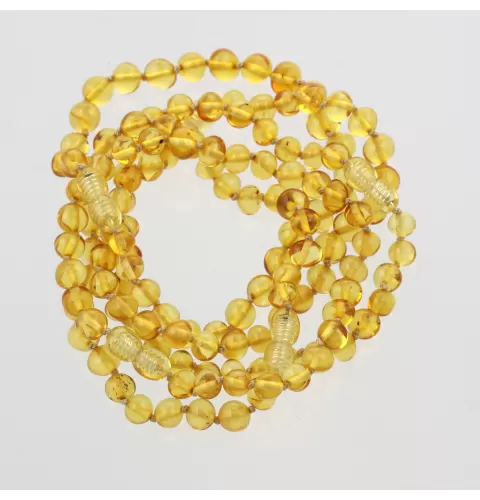 5 Lemon BAROQUE Baltic amber adult bracelets 19cm