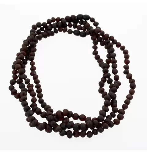 4 Raw Cherry BAROQUE Baltic amber adult necklaces 46cm