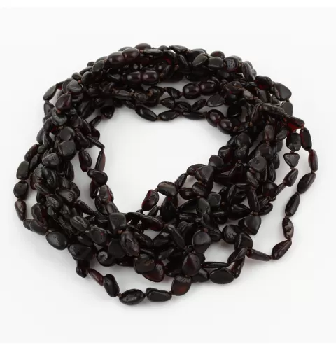 10 Cherry BEANS Baltic amber teething necklaces 32cm