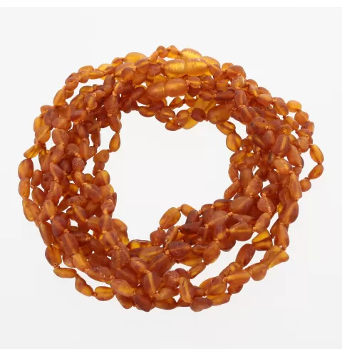 10 Raw Honey BEANS Baltic amber teething necklaces 32cm