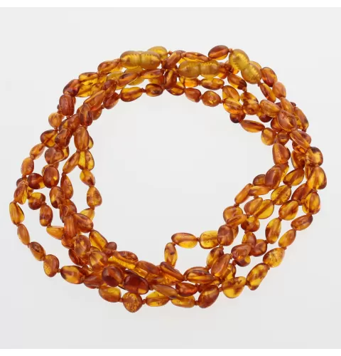 5 Honey BEANS Baltic amber teething necklaces 32cm