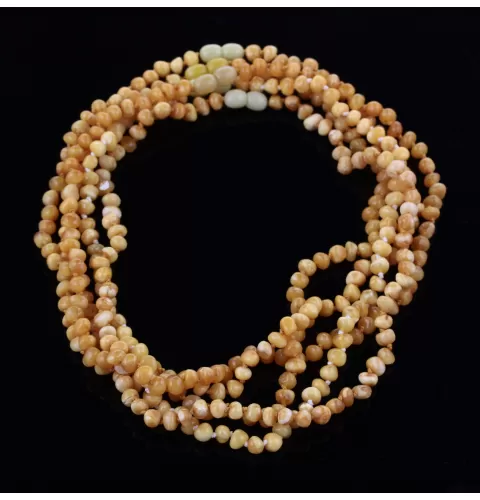 5 Butter BAROQUE Baltic amber adult necklaces 46cm
