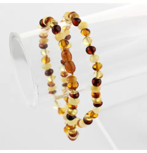 Multi BAROQUE beads Baltic amber necklace 53cm