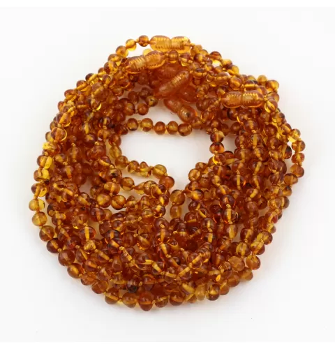 10 Honey BAROQUE teething Baltic amber necklaces 32cm