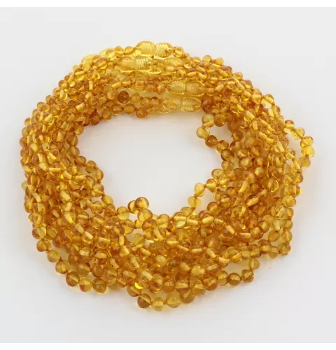 10 Honey BAROQUE teething Baltic amber necklaces 33cm