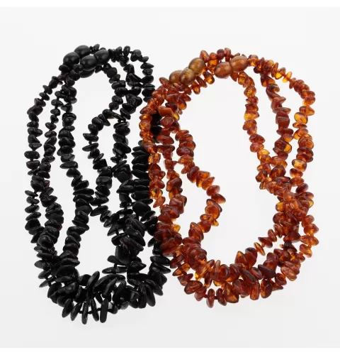 6 CHIPS Baltic amber teething necklaces 32cm