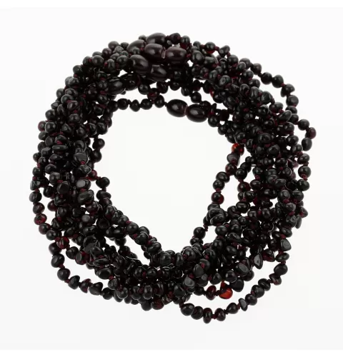 10 Small Cherry BAROQUE Baltic amber teething necklaces 30cm