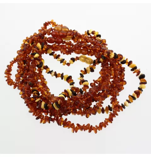 8 CHIPS Baltic amber teething necklaces 32cm
