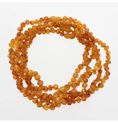 5 Raw Honey BAROQUE teething Baltic amber necklaces 32cm