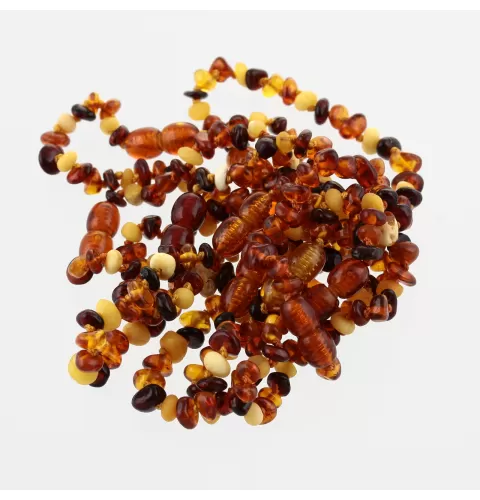 9 CHIPS Baltic amber teething bracelets 14cm