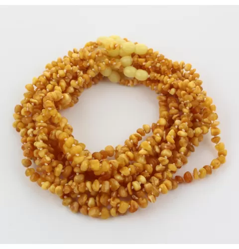 10 Butter NUGGETS Baltic amber teething necklaces 32cm