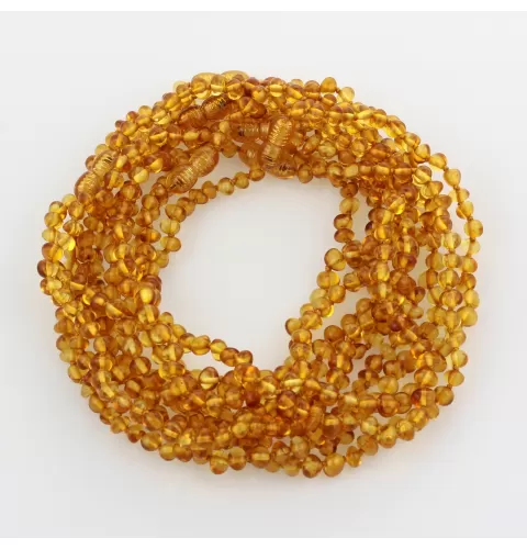 10 Honey BAROQUE Baltic amber teething necklaces 32cm