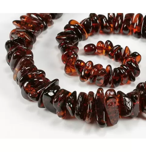 Large cognac BAROQUE beads Baltic amber necklace 24in