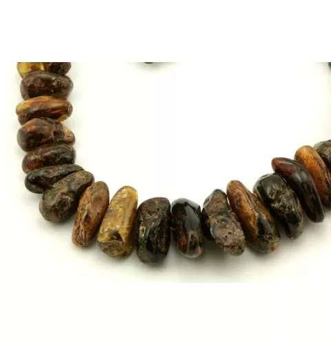 Huge dark HEALING Baltic amber beads necklace 24in