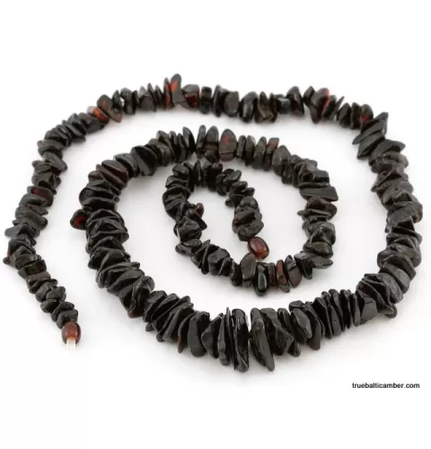 Large cherry nuggets Baltic amber necklace 31in